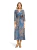 Betty Barclay Midikleid mit Raffung in Blau/Rot