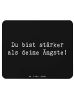 Mr. & Mrs. Panda Mouse Pad Spruch Angst überwinden mit Spruch in Schwarz