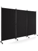COSTWAY Raumteiler 3 tlg. 180cm in Schwarz