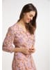 Albee Women Midikleid Mit Floralem Print in Rosa Mehrfarbig
