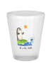 Mr. & Mrs. Panda Schnapsglas Pinguin Surfer ohne Spruch in Transparent