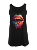 F4NT4STIC Damen Tanktop Drooling Lips in schwarz