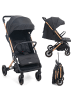 BeBelissimo Kinderwagen, Liegebuggy, Sportwagen,  - 22kg max - Lioni in Schwarz