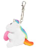 Pummeleinhorn Pummel und Friends Schlüsselanhänger Pummeleinhorn mit Herz 7cm in weiß/rosa