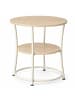 relaxdays Beistelltisch in Natur/ Creme - (H)55 x ø 55 cm