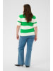 KAFFE curve Strickpullover KClizzy Loose fit in Chalk/Bright Green Stripe