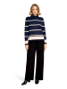 Betty Barclay Feinstrickpullover mit Stehkragen in Patch Dark Blue/Beige