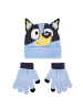 COFI 1453 Bluey Winter Accessoire-Set – Mütze und Handschuhe im TV-Design in Mehrfarbig