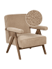 Beliani Sessel EVJE in Beige/Braun - (W) 65 x (H) 81 x (L) 57 cm