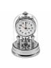 relaxdays Tischuhr in Silber - (H)17 x Ø 11 cm