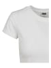Urban Classics Urban Classics Damen Ladies Stretch Jersey Cropped Tee in white