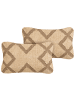 Beliani 2er-Set Dekokissen GOPI in Beige/Braun