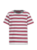 Band of Rascals T-Shirt " Dual Stripe " in brick-red-cilantro-green