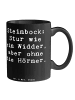 Mr. & Mrs. Panda Kaffeetasse Spruch Steinbock Entschlossen mit S... in Schwarz