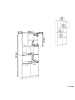 Beliani Bücherregal ZEHNA in Braun/Weiß - (W) 80 x (H) 197 x (L) 40 cm