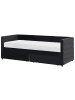 Beliani Einzelbett MARRAY in Schwarz - (W) 98 x (H) 70 x (L) 214 cm