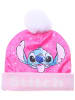 Lilo & Stitch 2-tlg. Winter Set: Disney Stitch Bommelmütze & Handschuhe in Rosa