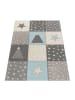 KADIMA DESIGN Kinderteppich Patchwork in Blau