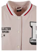 FUBU College Jackets in light pink/offwhite/red