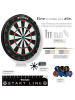 tectake Dartboard Bully mit 9 Pfeilen, 21 Flights und Zubehör