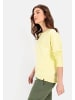 Camel Active Rundhals Sweatshirt mit tonalem Rubber Print in Limoncello