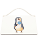 Mr. & Mrs. Panda Holzschild Pinguin Lolli ohne Spruch in Weiß