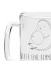 Mr. & Mrs. Panda Bierkrug Glas Avocado Pfeifen mit Spruch in Transparent