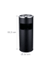 relaxdays Standaschenbecher in Schwarz/ Silber – (H)60,5 x Ø24 cm