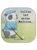 Mr. & Mrs. Panda Untersetzer für Gläser Panda Golfen Design mit ... in Weiß