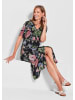 GOLDNER Viskosekleid mit floralem Muster in marine / gemustert