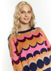 IZIA Damen Pullover in Orange Mehrfarbig