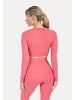 SMILODOX Crop Longsleeve Thalina in Pink