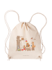 Mr. & Mrs. Panda Sportbeutel Waldtiere Picknick ohne Spruch in Creme