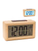 relaxdays Wecker digital in Natur - (B)13,5 x (H)8 x (T)5 cm