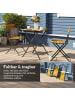 Outsunny Bistrotisch mit 2 Stühlen,39L x 45B x 79H cm,Teak