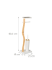 relaxdays WC Garnitur in Weiß/ Natur - (B)23 x (H)80,5 x (T)18 cm