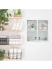 relaxdays Medizinschrank in Weiß - (B)52,5 x (H)53 x (T)15,5 cm