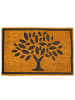 relaxdays Fußmatte "Baum" in Natur/ Schwarz - 60 x 40 cm