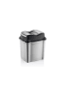 COFI 1453 Moderner Abfalleimer / Mülleimer mit praktischem Push-Deckel in Grau
