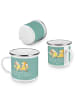 Mr. & Mrs. Panda Camping Emaille Tasse 15. Hochzeitstag Gläserne... in Meeresbrise
