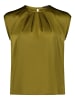 Zero  Satin-Bluse mit Rundhalsausschnitt in Fir Green