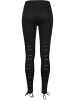 Urban Classics Urban Classics Damen Ladies Laced Up Back Leggings in black