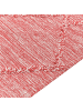 Beliani Kurzflor NIGDE in Rot/Weiß - (W) 140 x (H) 1.5 x (L) 200 cm