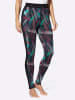 Sieh an! Leggings in schwarz-fuchsia-bedruckt