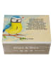 Mr. & Mrs. Panda Box Vogel Blaumeise Design mit Spruch in Weiß