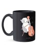 Mr. & Mrs. Panda Kaffeetasse Kontrabass Liebe mit Spruch in Schwarz