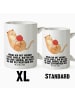Mr. & Mrs. Panda XL Tasse Katze Wolle mit Spruch in Weiß