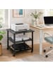 relaxdays Druckertisch in Schwarz - (B)50 x (H)53 x (T)50 cm