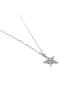 Luxenter Halskette aus 925er Sterlingsilber mit glitzerndem Zirkonia, rhodiniert – Leilda
