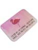 Mr. & Mrs. Panda Badematte Flamingo Classic mit Spruch in Aquarell Pink